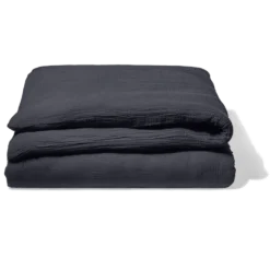 Housse De Couette En Gaze De Coton - Gris Fusain 13 Housse De Couette En Gaze De Coton - Gris Fusain -Décoration D'intérieur housse de couette en gaze de coton gris fusain 28483389358275