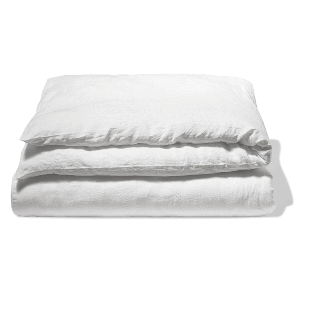 Housse De Couette En Lin Lavé - Blanc Optique 7 Housse De Couette En Lin Lavé - Blanc Optique – Image 7