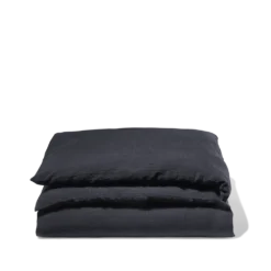 Housse De Couette En Lin Lavé - Bleu Encre -Décoration D'intérieur housse de couette en lin lave bleu encre 28164654399683