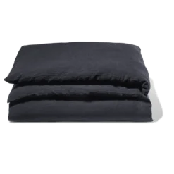 Housse De Couette En Lin Lavé - Bleu Encre -Décoration D'intérieur housse de couette en lin lave bleu encre 28483325100227