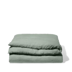 Housse De Couette En Lin Lavé - Vert Céladon -Décoration D'intérieur housse de couette en lin lave vert celadon 28164659773635