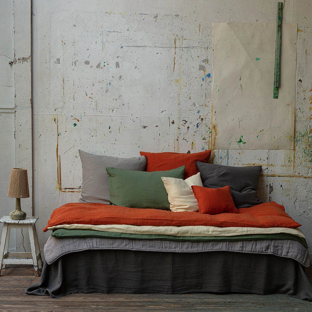 Taie D'oreiller En Lin Lavé - Vert D'Anduze 16 Taie D'oreiller En Lin Lavé - Vert D'Anduze – Image 16