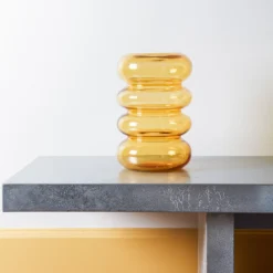 Vase Bam En Verre Soufflé - Orange