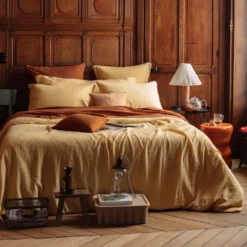 Housse De Couette En Gaze De Coton - Jaune Batignolles