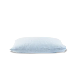 Taie D'oreiller En Lin Lavé - Rayures Chemise Bleu Tyrrhénien -Décoration D'intérieur packshot EL AH234572