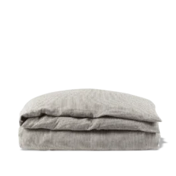 Housse De Couette En Lin Lavé - Rayures Chemise Brun Posillipo 8 Housse De Couette En Lin Lavé - Rayures Chemise Brun Posillipo -Décoration D'intérieur packshot EL AH234594