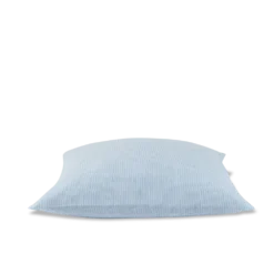 Taie D'oreiller En Lin Lavé - Rayures Chemise Bleu Tyrrhénien -Décoration D'intérieur packshot EL AH234607