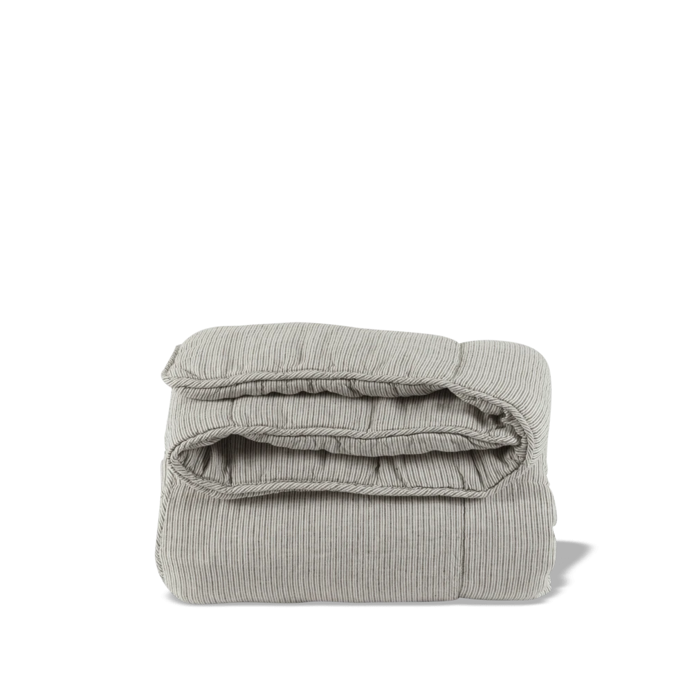 Édredon En 100% Lin Lavé - Rayures Brun Posillipo 3 Édredon En 100% Lin Lavé - Rayures Brun Posillipo – Image 3