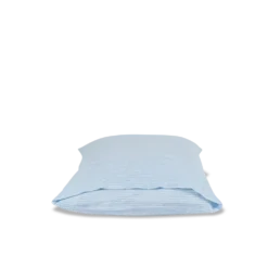 Taie D'oreiller En Lin Lavé - Rayures Chemise Bleu Tyrrhénien -Décoration D'intérieur packshot EL AH234649