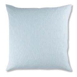 Taie D'oreiller En Lin Lavé - Rayures Chemise Bleu Tyrrhénien -Décoration D'intérieur packshot EL AH234756