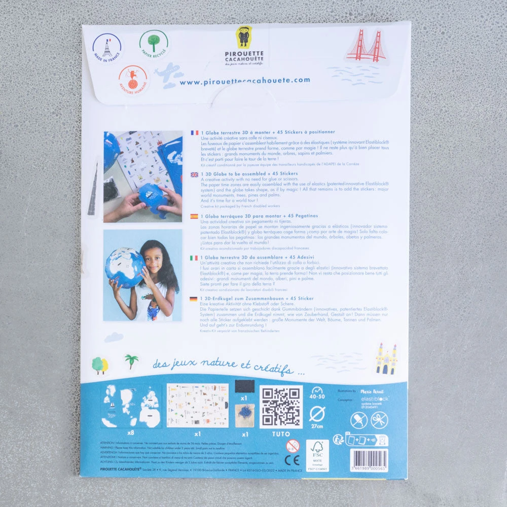 Kit Créatif - Globe Terrestre 3D à Assembler 2 Kit Créatif - Globe Terrestre 3D à Assembler – Image 2