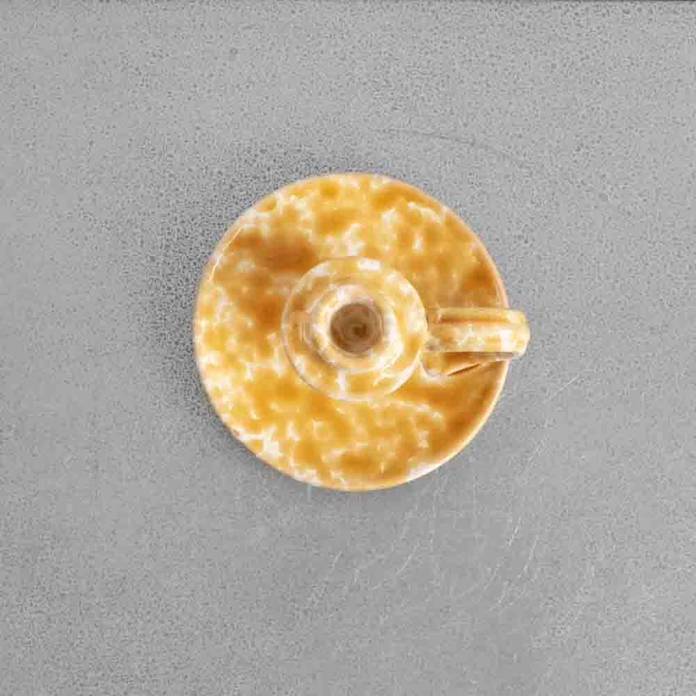 Bougeoir En Céramique Tacheté - Ambre 4 Bougeoir En Céramique Tacheté - Ambre – Image 4