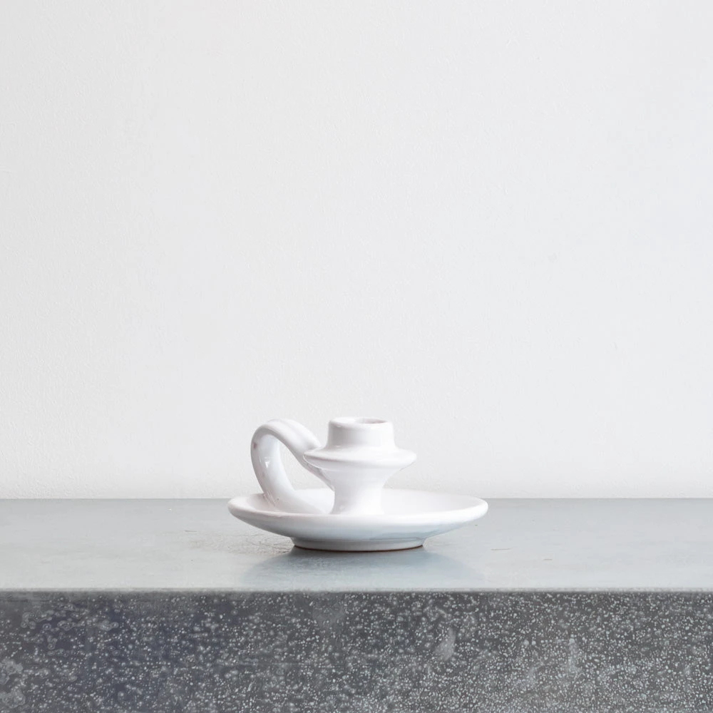 Bougeoir En Céramique - Blanc 1 Bougeoir En Céramique - Blanc