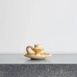 Bougeoir En Céramique Tacheté - Ambre 6 Bougeoir En Céramique Tacheté - Ambre -Décoration D'intérieur packshot plusplus 22062023 MERCI1886