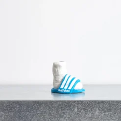 Bougeoir En Céramique - Claquette Adidas - Bleu