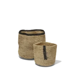 Panier En Raphia - Bord Noir 5 Panier En Raphia - Bord Noir -Décoration D'intérieur panier en raphia bord noir 28390661226691