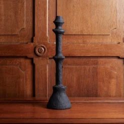 Bougeoir Anneaux En Papier Mâché - Noir -Décoration D'intérieur papier macher noir 4