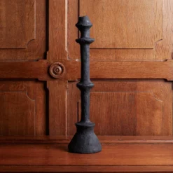 Bougeoir Anneaux En Papier Mâché - Noir -Décoration D'intérieur papier macher noir 7