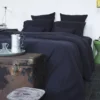 Housse De Couette En Lin Lavé - Bleu Encre