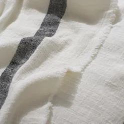 Plaid En Lin Lavé - Écru -Décoration D'intérieur plaid en lin lave ecru 28164696244419