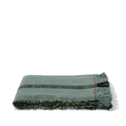 Plaid En Lin Lavé - Étang -Décoration D'intérieur plaid en lin lave etang 28164695654595