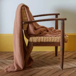 Plaid En Gaze De Coton - Brun Haussmann