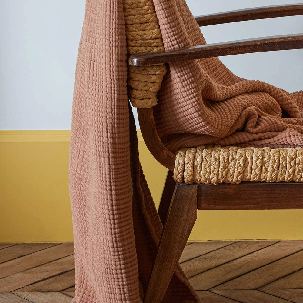 Plaid En Gaze De Coton - Brun Haussmann 5 Plaid En Gaze De Coton - Brun Haussmann – Image 5