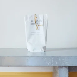 Set De 4 Lanternes En Papier - Blanc Et Or -Décoration D'intérieur sac limiere merci