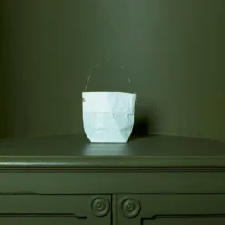 Set De 4 Lanternes En Papier - Blanc Et Or -Décoration D'intérieur sac lumiere gold 4