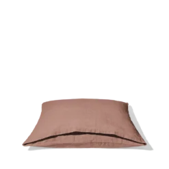 Taie D'oreiller En Lin Lavé - Rose Argile -Décoration D'intérieur taie d oreiller en lin lave rose argile 28261847367875