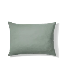 Taie D'oreiller En Lin Lavé - Vert Céladon -Décoration D'intérieur taie d oreiller en lin lave vert celadon 28164736483523