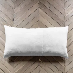 Taie XL En Lin Lavé - Blanc Optique -Décoration D'intérieur xl blanc back