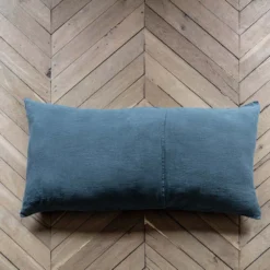 Taie XL En Lin Lavé - Bleu Pétrole -Décoration D'intérieur xl bleu petrole back