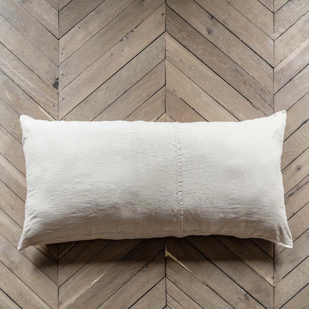 Taie XL En Lin Lavé - Pierre 3 Taie XL En Lin Lavé - Pierre – Image 3