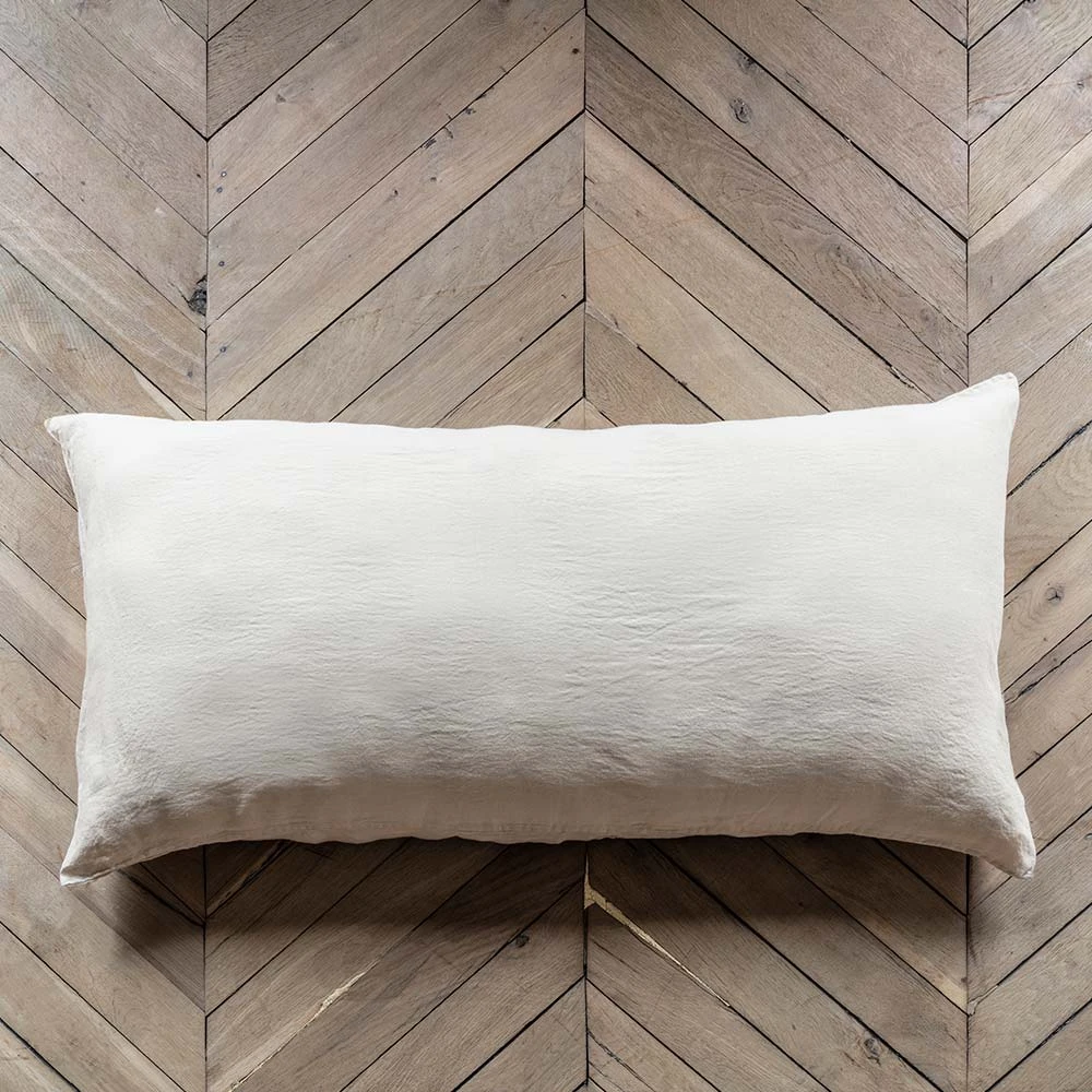 Taie XL En Lin Lavé - Pierre 2 Taie XL En Lin Lavé - Pierre – Image 2